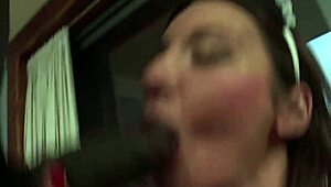 Bootylicious euro maid craves black cock in steamy suck session