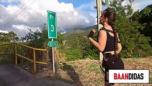 Cosplayer wants big cocks while walking alone!