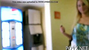 Barely Legal Teen Seduces with Cock Sucking in POV Action