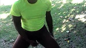 rock kardash pumps that monster cock outdoors