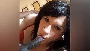 What’s behind Shemale Celeste taking on a massive BBC in wild action?