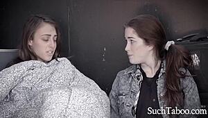 Teaching My Homeless Bestie to Lick Pussy Like a Lesbian - Gia Derza, Evelyn Claire