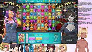 Vtuber lewdneko explores lesbian group play in huniepop 2 double date lingerie scene part 6