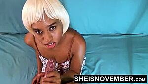 Hot Black Pornstar Huge Cock Handjob