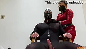 Femdom Bondage Clips by Dominafire in Latex Action