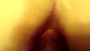 i watch as the husband roughly anal fucks his wife's asshole raw and creampies inside her