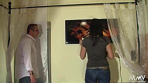 Moni reminds jens of the fine print, then he fucks her hard with facial cumshot