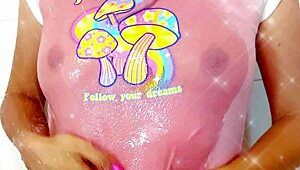 Big Ass Stepsister Caught in Thong After Shower