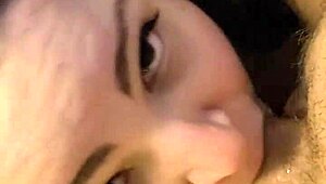 Girl craves daddy's cock with deep gagging desire