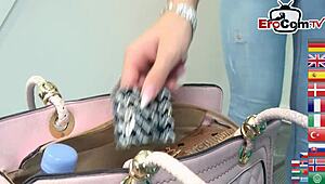 I love watching this busty black-haired girl take it in anal 3some on boat