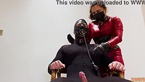 Femdom Bondage Clips by Dominafire in Latex Action