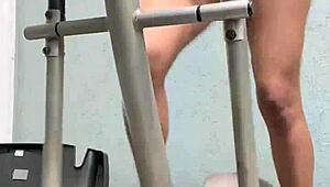 Brave Woman Dares in the Gym