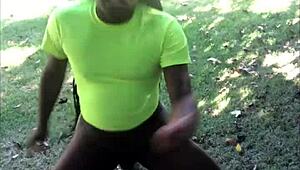 Black cock worship and femdom in kinky Kardashian costume sex