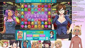 Vtuber lewdneko explores lesbian group play in huniepop 2 double date lingerie scene part 6