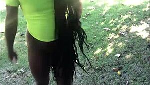 rock kardash pumps that monster cock outdoors