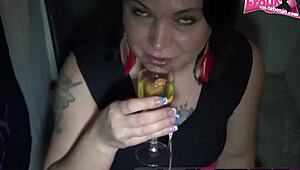 deutsche hausfrau forced to drink piss on balcony