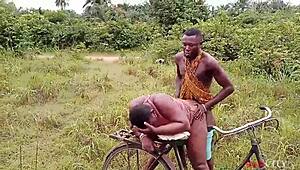 bicycle fuck with my hot girl outdoor