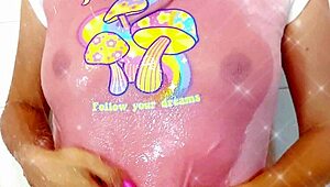 Big Ass Stepsister Caught in Thong After Shower