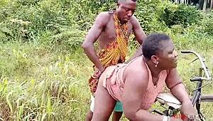 bicycle fuck with my hot girl outdoor