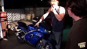 This horny brunette handles two dicks in every hole