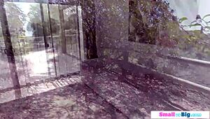 Asian Babe Sucking Big White Cock