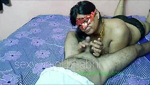 Naughty Indian mom gives her son a mind-blowing blowjob