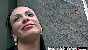 Mofos catches busty Euro chick Samantha Blaze getting epic facial outdoors