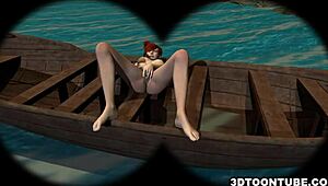 Imagine this foxy 3d babe getting licked on a boat, so hot!