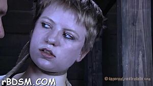 Watch the handcuffed chick get punished with rough blowjob!