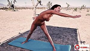 naked fitness with tabitha stevens, bbw brunette showing big tits 💪🍑