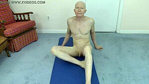 intense gay nudist workout with twink flashing small cock and submissive exhibitionism