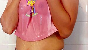 Big Ass Stepsister Caught in Thong After Shower