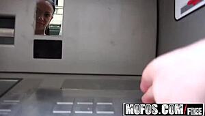 Mofos catches busty Euro chick Samantha Blaze getting epic facial outdoors