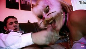 Masked slave enjoys rough missionary fucking 😈