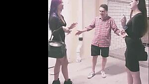 Two Goddesses Amadahy And Miskha Kick Hard In The Balls! Andrea Dipre