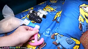 Sexy Asian Ladyboy Nan Gets Her Ass Toyed Before The Bareback Fuck