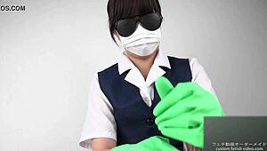 سحر إيدزاب قفازات لاتكس الزلقة