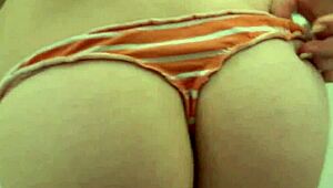 Teen says, 'Watch me tug this big gloryhole cock hard'