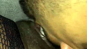 Ebony Couple Gives Some Good Head Real Quick