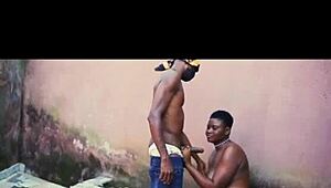 The african neighbor's wife enjoys a casual chat with me about blowjobs