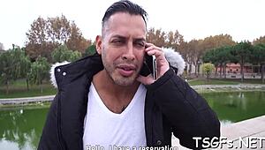 Hot Chap Penetrates Shemales Big Ass Deep With His Cock