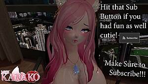 I bounce and beg for more of your cum catgirl gets covered in cum