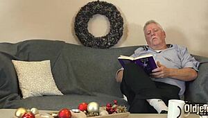 Sasha Sparrow's Pussy Becomes This Old Guy's Naughty Christmas Surprise