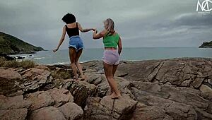 Brazilian Babe Fucks Outdoor Beach Sex Public Hardcore