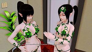 Harem Hotel 405 Features Anime Characters In 3D Cartoon Outfits With Curvy Boobs And Big Tits