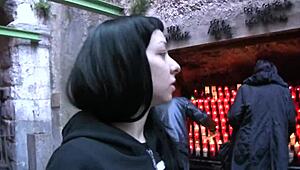 fucking in public around monastery with teen passion