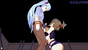 nine and chitose kisaragi lesbian play