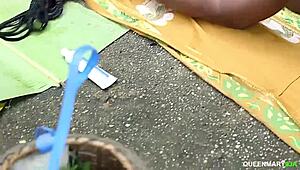 neighbor enjoys outdoor activity with me in suggestive way