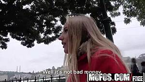 Mofos public pickup with young wife Kiki Cyrus fucking outdoors.