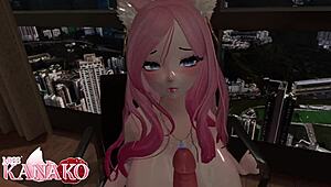 I bounce and beg for more of your cum catgirl gets covered in cum